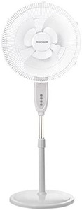 lot 52620 image: Honeywell Double Blade 16 Pedestal Fan White with Remote Control
