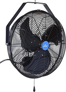 lot 52628 image: iLIVING Wall Mounted Variable Speed IndoorOutdoor Weatherproof Fan, Industrial grade for Patio, Greenhouse, Garage, Workshop, and Loading Dock, Black (Outdoor 18)