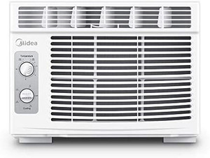 lot 52634 image: Midea 5,000 BTU EasyCool Window Air Conditioner and Fan - Cool up to 150 Sq. Ft. with Easy to Use Mechanical Control and Reusable Filter