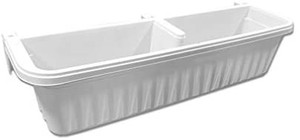 lot 52636 image: 32 Adjustable Railing Planter, White 4 total