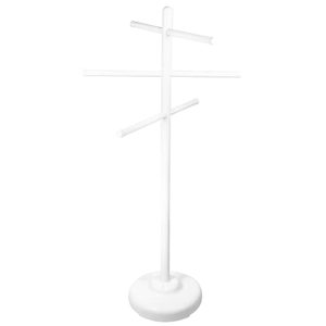 lot 53050 image: HYDROTOOLS BY SWIMLINE 89032 Free Standing Poolside Adjustable Towel Rack With Water Weighted Base Three Arms Tier For Outdoors & Indoors Pool Patio Bathroom Poolside Accessory Holder Bar Drying Stand