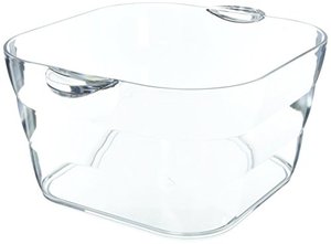 lot 64697 image: Prodyne Big Square Party Beverage Tub, Clear