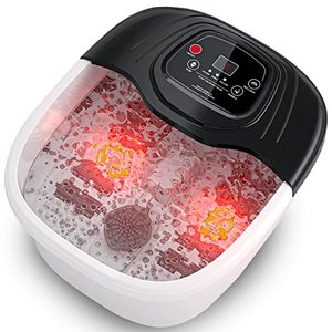 lot 64717 image: Foot Spa Bath Massager with Heat, Bubble and Vibration, Digital Temperature Control, Pedicure Foot Soaker with 8 Rollers for Soothe and Comfort Feet