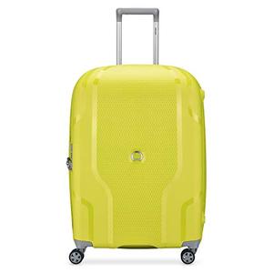 lot 64723 image: DELSEY Paris Clavel Hardside Expandable Luggage with Spinner Wheels, Lemon, Checked-Medium 25 Inch