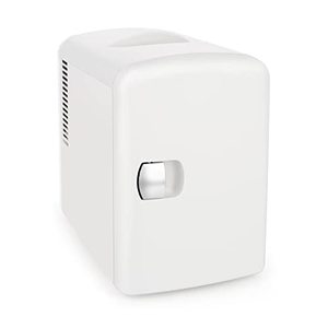 lot 64741 image: Living Enrichment Mini Fridge Chilling and Warming, Portable Compact Refrigerator ACDC Power, 4L 6 Cans Capacity, for Skincare, Foods, Medications, Milk, Home and Travel White (USED UNTESTED SOLD AS IS)