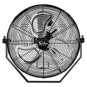 lot 67390 image: 18 Inch Industrial Wall Mount Fan, 3 Speed Commercial Ventilation Metal Fan - High Velocity