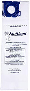 lot 67392 image: Janitized JAN-WISEN-3(10) Premium Replacement Commercial Vacuum Paper Bag, Windsor Sensor XP12, 15 and 18, Versamatic Plus, SSS Prosense, Kenmore 50015, OEM#5300, 86000500, 50015 (Pack of 10)