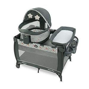 lot 67410 image: Graco Pack n Play Travel Dome LX Playard  Includes Portable Bassinet, Full-Size Infant Bassinet, and Diaper Changer, Annie
