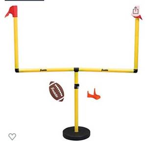 lot 9471 image: Franklin Sports Youth Football Goal-Post Set