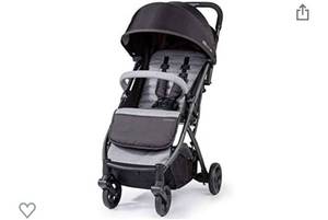 lot 9472 image: Summer 3Dpac CS Compact Fold Stroller, Black - Compact Car Seat Adaptable Baby Stroller - Lightweight Stroller with Convenient One-Hand Fold, Reclining Seat and Extra-Large Canopy