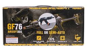 lot 9475 image: GameFace GF76 Electric FullSemi-Auto Tactical-Style Carbine Airsoft Rifle with Battery Charger, Black