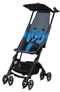 lot 9489 image: CYBEX gb Pockit Air Stroller with All Terrain Wheels in Nightblue - retails $200