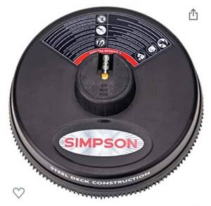 lot 9491 image: Simpson Cleaning 80165 Universal Scrubber 15 Steel Pressure Washer Surface Cleaner for Cold Water Machines, 14 Quick Connection, Rated Up to 3700 PSI, Black