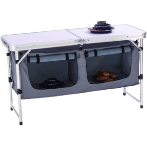 lot 9501 image: Camp Field Camping Table with Adjustable Legs for Beach, Backyards, BBQ, Party and Picnic Table