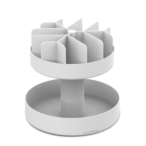 lot 9560 image: Mind Reader 2 Tier Lazy Susan Granola Bar and Snack Organizer, Home, Office, Breakroom