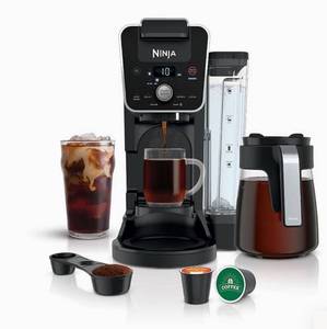 lot 9590 image: Ninja CFP201 DualBrew Coffee Maker, Single-Serve, compatible with K-Cups & 12-Cup Drip Coffee Maker