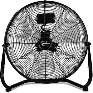 lot 9608 image: Simple Deluxe 12 Heavy Duty Metal Industrial Floor Fans 3-Speed Quiet for Home
