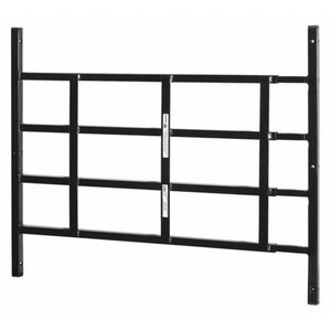 lot 108 image: Segal S 4751 Fixed Window Guard, 31 In. - 54 In. X 21-12 In., Steel, Black, 4-Bar, Non-Egress