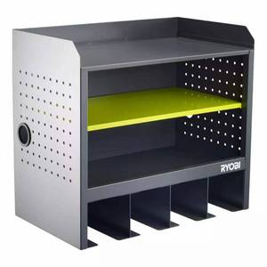lot 176 image: RYOBI Steel 3-Shelf Wall Mounted Garage Cabinet in Platinum (17 in W x 11 in H x 19 in D), Gray