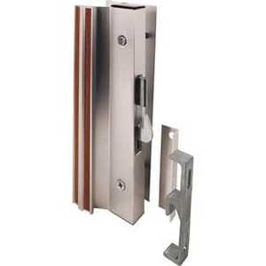 lot 194 image: Diecast Mill Finish, Sliding Patio Door Surface Mount Handle with Hook Latch