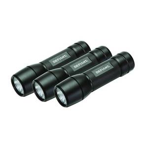 lot 213 image: 80-Lumen LED Flashlight (3-Pack), Black