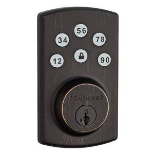 lot 284 image: 907 Powerbolt2� Electronic Deadbolt featuring SmartKey Security�� in Venetian Bronze