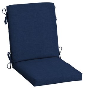 lot 302 image: Arden Selections 44 x 20 Blue Solid Print Rectangle Chair Outdoor Seating Cushion