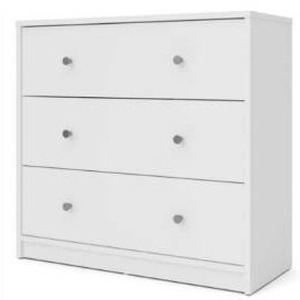 lot 340 image: Portland White 3 Drawer