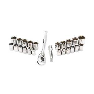 lot 346 image: Husky 38 in. Drive Ratchet SAEMetric Standard Socket Set (24-Piece)