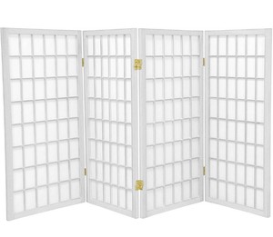 lot 42 image: 3 ft. White 4-Panel Room Divider
