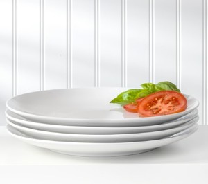 lot 310 image: Euro Ceramica 4pk Porcelain Plates 11D White
