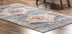 lot 313 image: NuLoom Mae Machine Washable Tribal Motif Area Rug 8x10ft - Tribal Blue