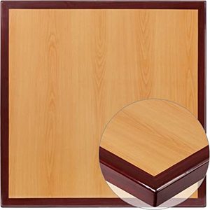 lot 395 image: Flash Furniture 30 Square 2 Tone High Gloss CheeryMahogany Resin Table (No Legs)