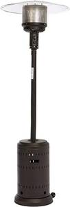 lot 403 image: Amazon Basics 62700 Deluxe 46000 BTU Outdoor Propane Patio Heater Wheels Brown
