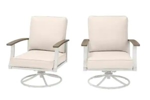 lot 183 image: Marina Point 2PK Motion Chat Chairs- Bare - Retail $519.99