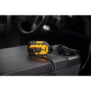 lot 24097 image: DEWALT - 140-Watt Portable Car Power Inverter with Dual USB Ports - Retail $39.98