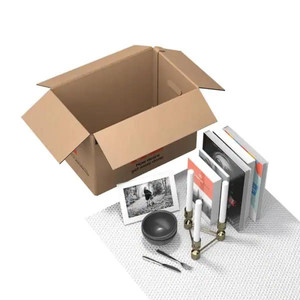 lot 24099 image: Small Moving Box with Handles (10-Pack) - Retail $11.21