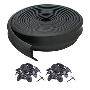 lot 24109 image: M-D Building Products 16ft. Black Rubber Garage Door Bottom Seal - Retail $23.41