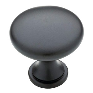 lot 24161 image: Brainerd & Liberty Hardware -  1.187 in. Garrett Solid Round Cabinet Knob, Matte Black  (Pack of 10) - Retail $20.47