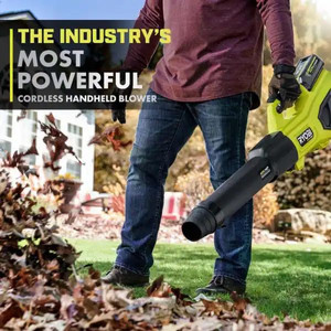lot 24167 image: RYOBI - 40V HP Brushless 190 MPH 730 CFM Cordless Battery Jet Fan Leaf Blower (Tool Only) - Retail $229.00