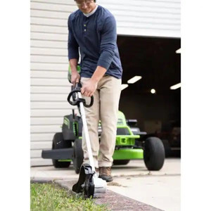 lot 24168 image: Greenworks - PRO 8 in. 60V Battery Cordless Edger Kits with 2.0 Ah Battery and Charger - Retail $299.99