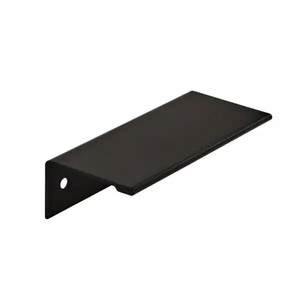 lot 24174 image: Edge Pull Collection 3 in (76 mm) Center-to-Center Matte Black Drawer Pull (10-Pack) Retail $32.57