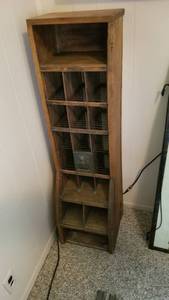 lot 1002 image: Vintage post office box cabinet with additional metal box plates 46 x 12 x 12