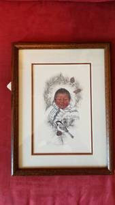 lot 1007 image: Cherokee Indian art by Troy Anderson signed and numbered 10782000 11 x 9