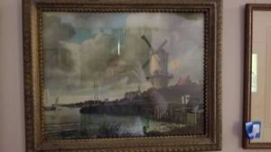 lot 1018 image: Framed Dutch print 17 x 21