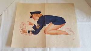 lot 1025 image: Vintage WWII George Petty Pin-up poster