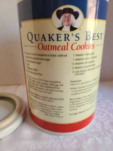 lot 1029 image: Quaker Oats ceramic cookie jar 120th anniversary