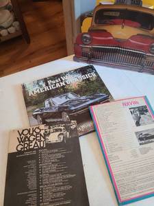 lot 1081 image: Book Post War American Classics, 1975 and 1978 VW magazines, DeSoto gift bag