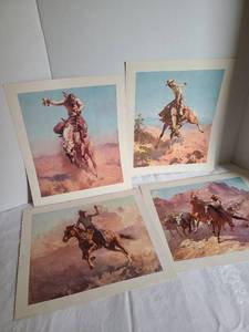 lot 1330 image: Arizona cowboy reproductions by Adam Styka