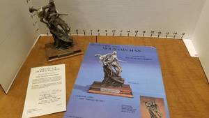 lot 1338 image: Chilmark pewter sculpted by Anne McGrory Mountain Man with certificate
